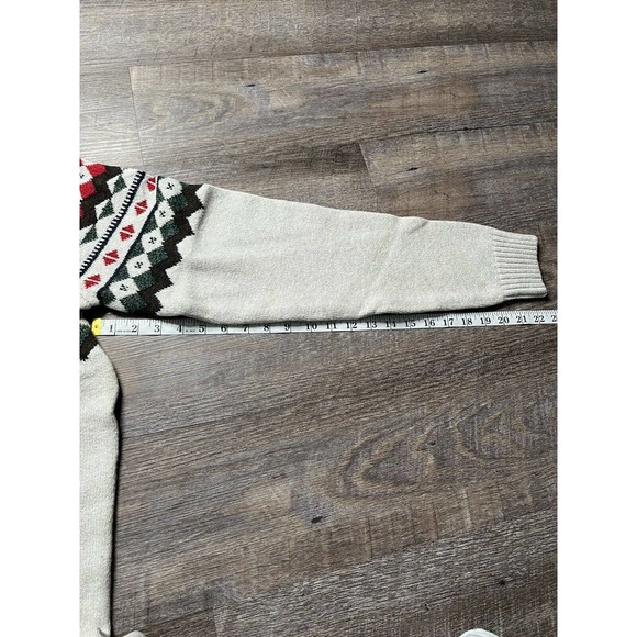 Old Navy Mens Pullover Sweater Tall Large Beige Holiday Style K8 - Picture 5 of 7